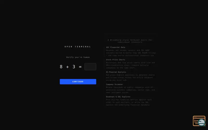 Screenshot of Open Terminal