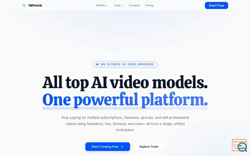 Screenshot of VidTool AI