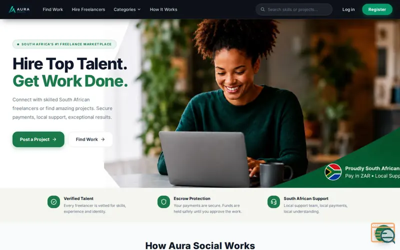 Screenshot of Aura Social