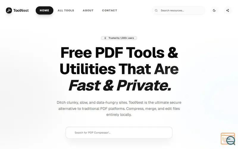 Screenshot of ToolNest