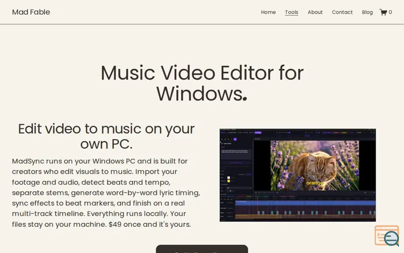 Screenshot of MadSync - Music Video Editor