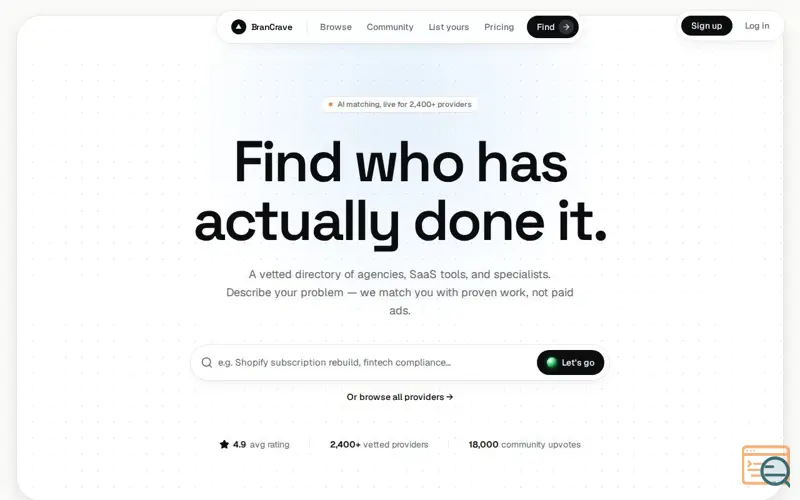Screenshot of Where agencies build reputation