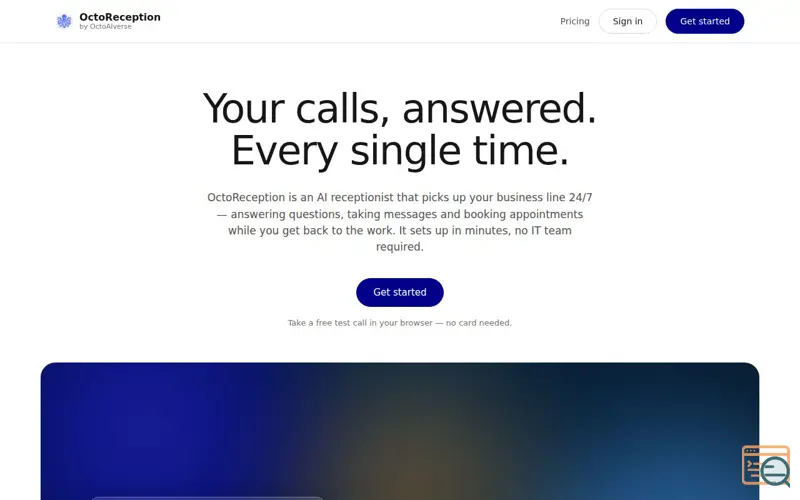 Screenshot of OctoReception