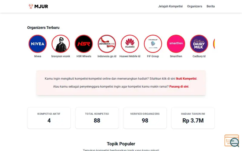 Screenshot of Maujuara - Join Online Competition