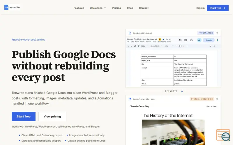 Screenshot of Tenwrite