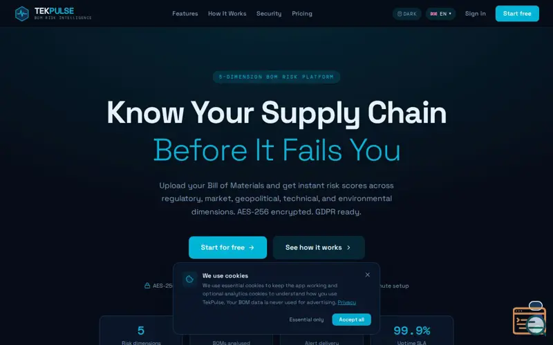Screenshot of TekPulse