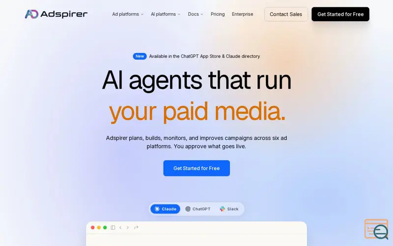 Screenshot of Adspirer