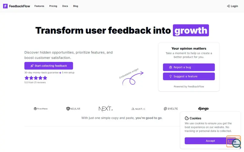 Screenshot of FeedbackFlow