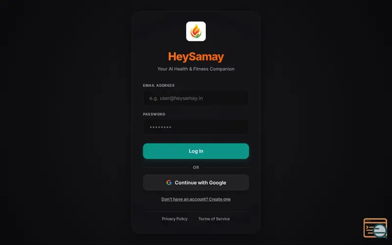 Screenshot of HeySamay