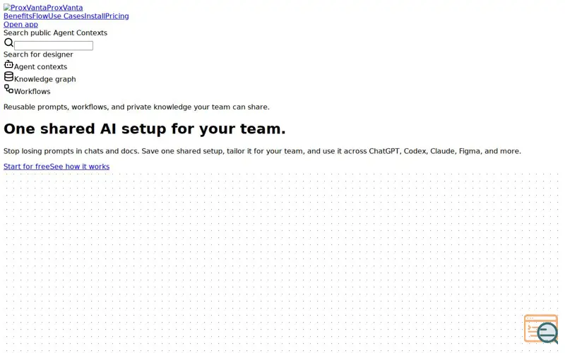 Screenshot of Proxvanta
