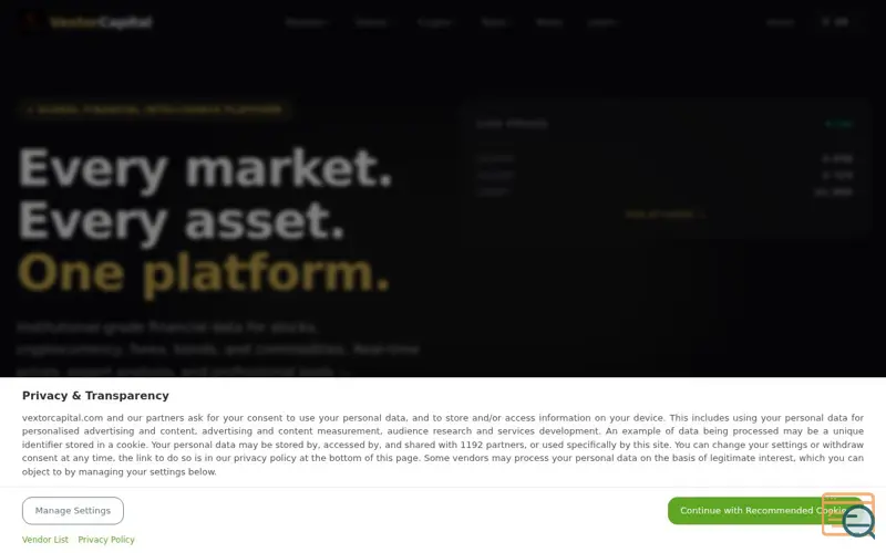 Screenshot of Vextor Capital