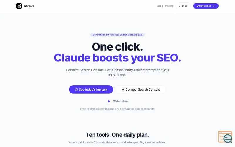 Screenshot of SerpDo