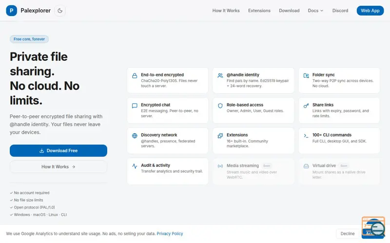 Screenshot of PalExplorer