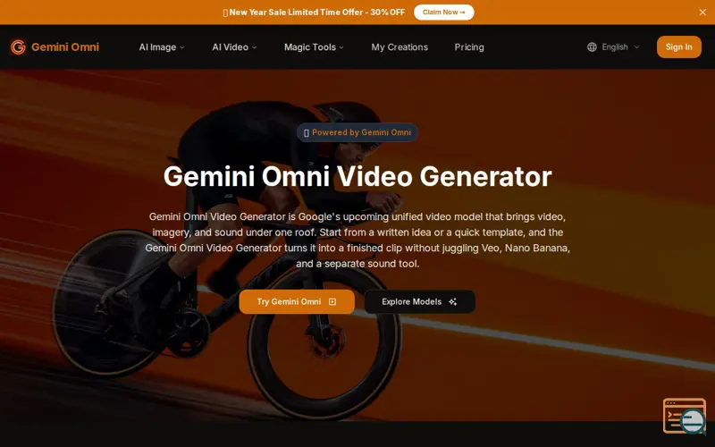 Screenshot of Gemini Omni Video Generator