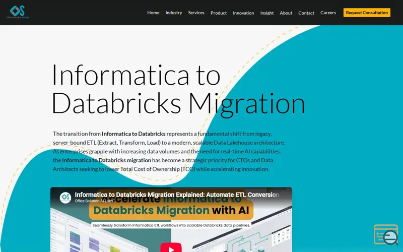 Screenshot of Informatica to Databricks Migration