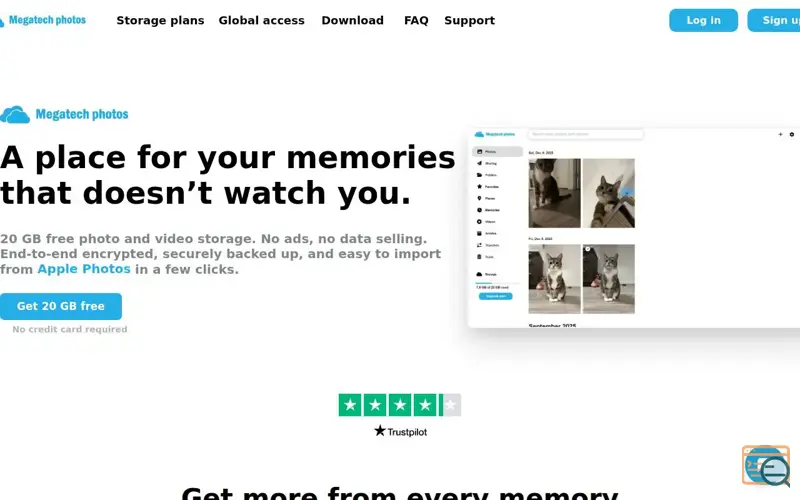 Screenshot of Megatech photos, a launch using Botpress