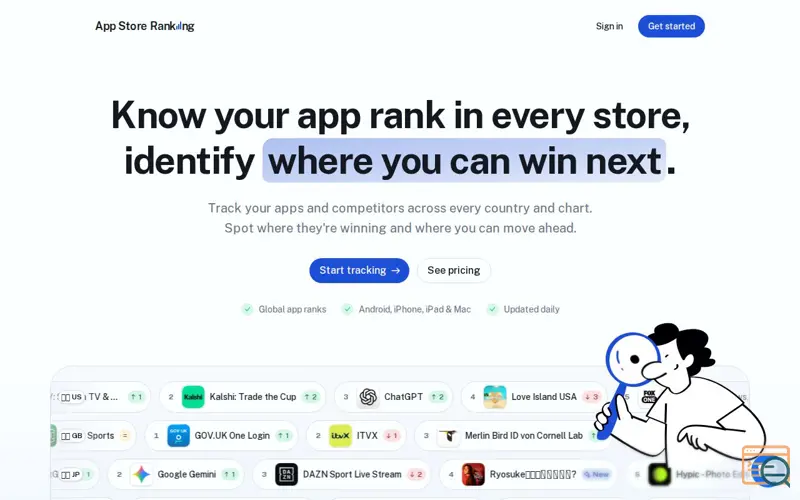 Screenshot of My App Store Ranking