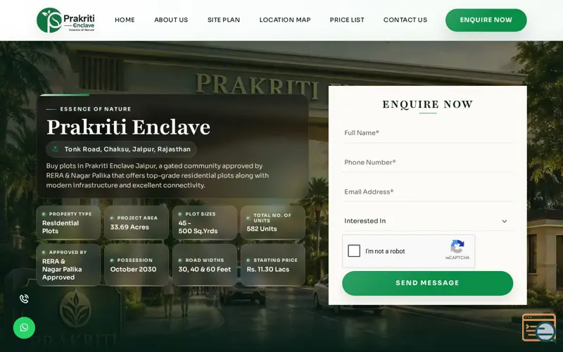 Screenshot of Prakriti Enclave