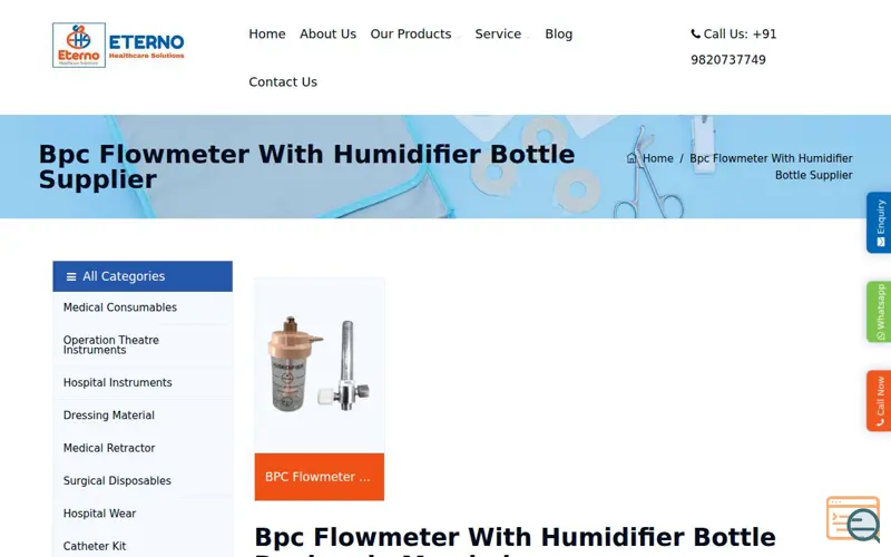 Screenshot of Bpc Flowmeter with Humidifier Bottle