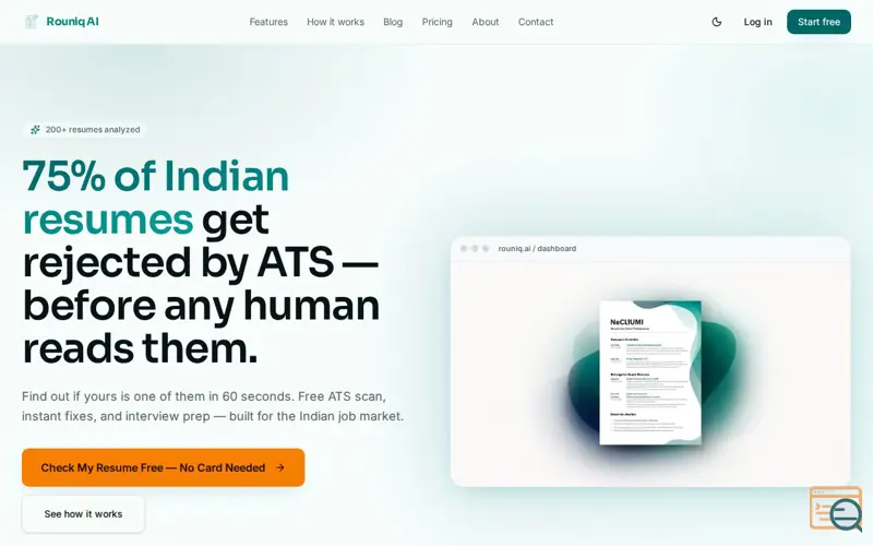 Screenshot of Rouniqai.in