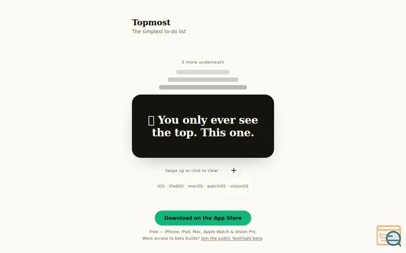 Screenshot of Topmost