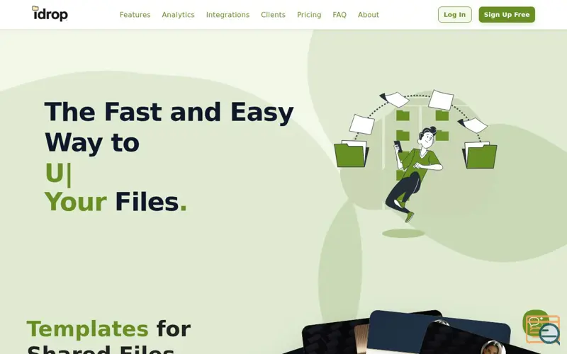 Screenshot of iDrop.com, a launch using Fathom