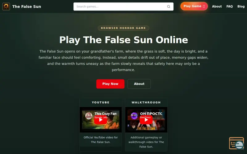 Screenshot of The False Sun