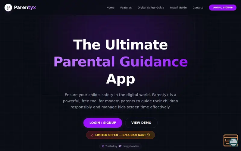 Screenshot of Parentyx