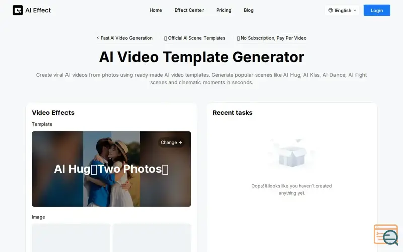 Screenshot of AI Effect, a launch using Foundr