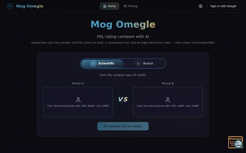 Screenshot of Mog Omegle