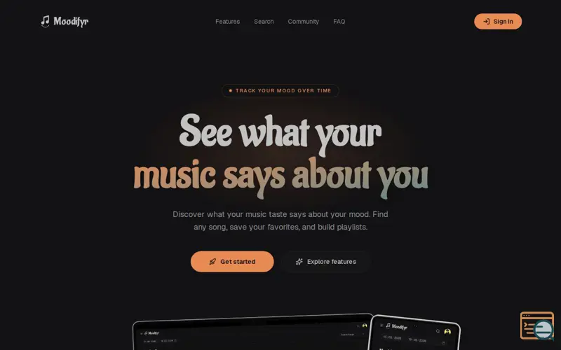 Screenshot of Moodifyr