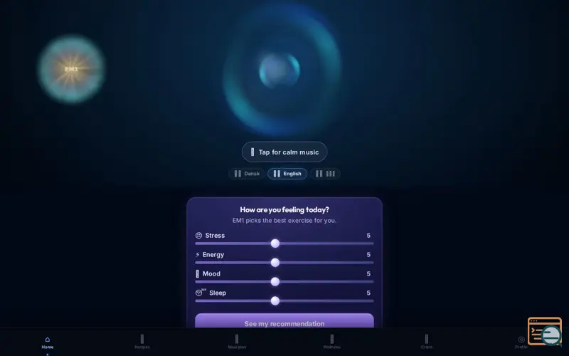 Screenshot of EM1 AI For Life