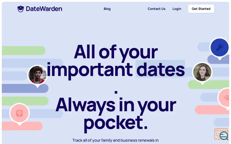 Screenshot of DateWarden