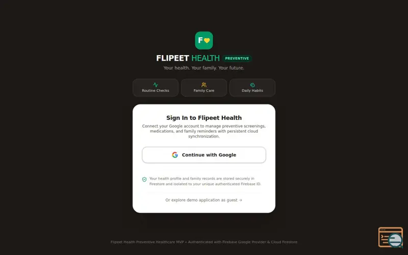 Screenshot of Flipeet Health