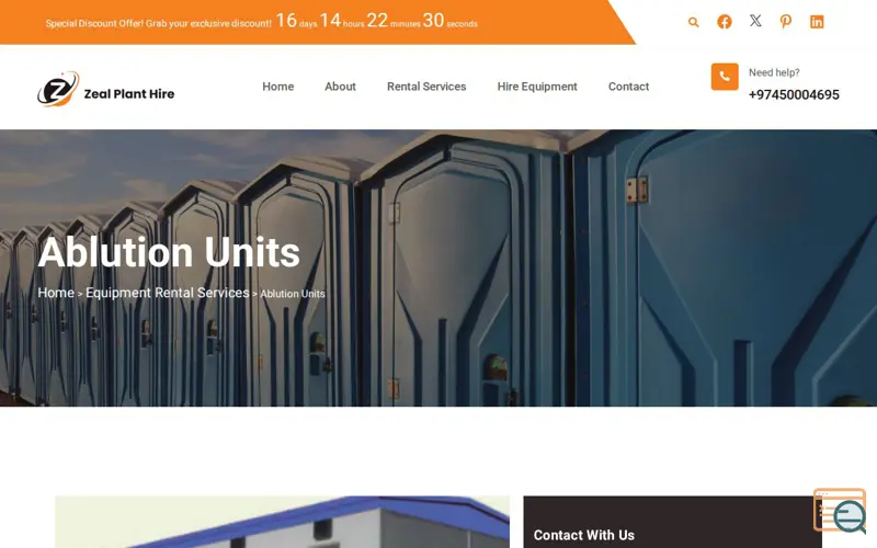 Screenshot of Zeal Plant Hire
