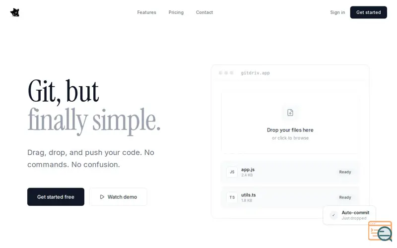 Screenshot of GitDriv