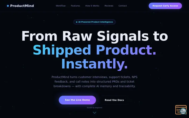 Screenshot of ProductMind