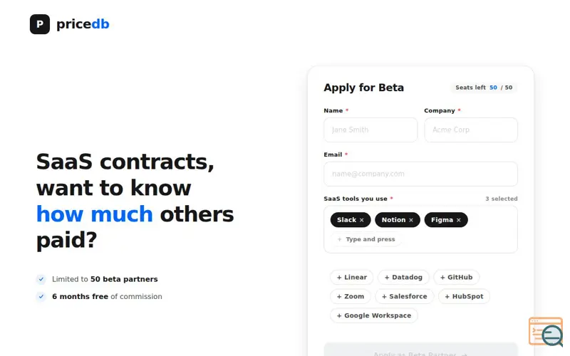 Screenshot of db