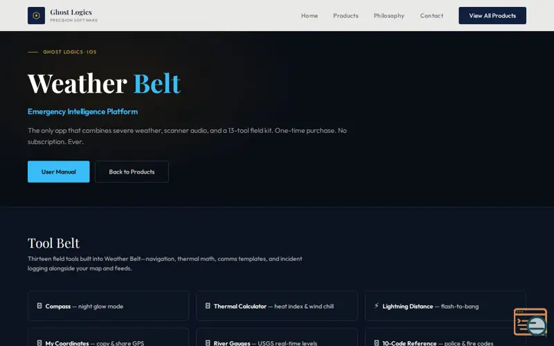 Screenshot of Weather Belt
