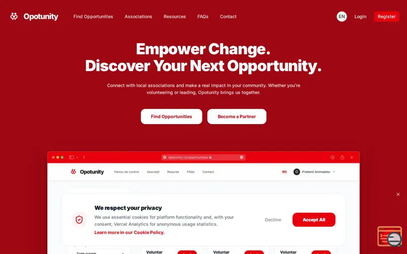 Screenshot of Opotunity