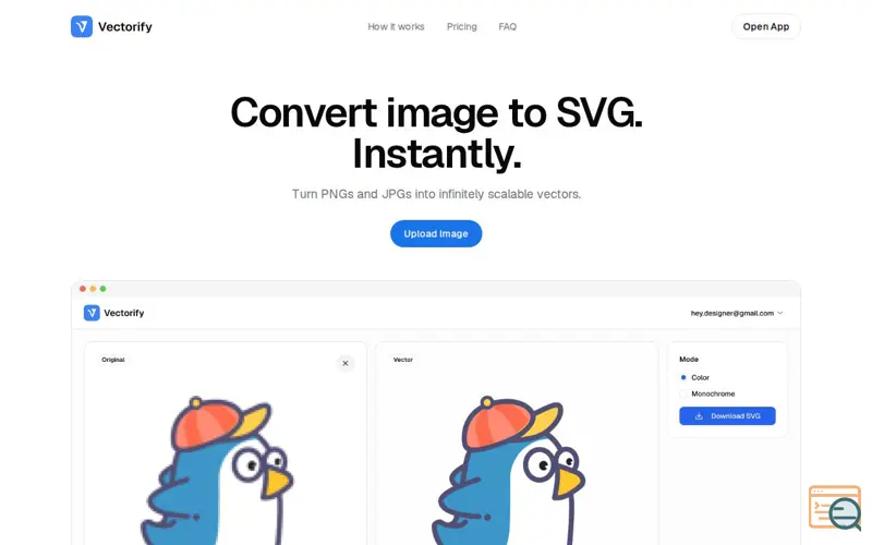 Screenshot of Vectorify