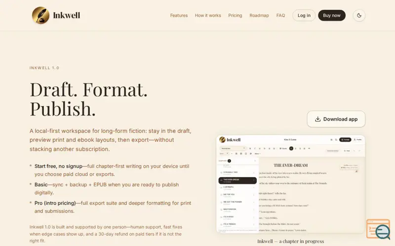 Screenshot of Inkwell