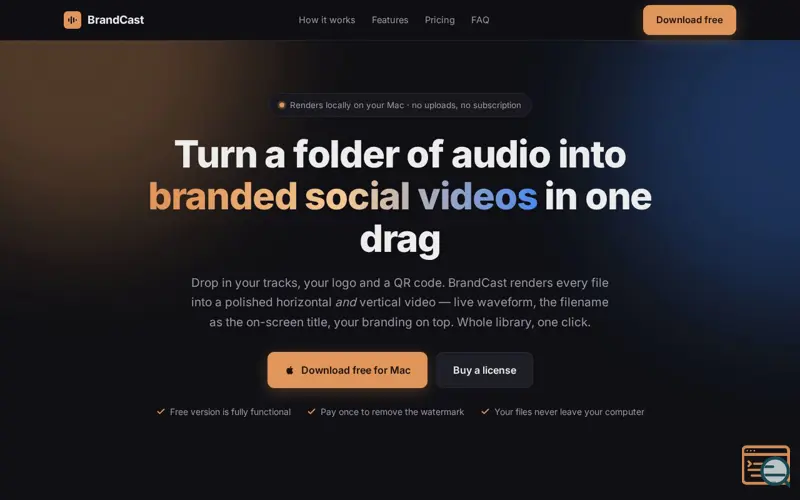 Screenshot of BrandCast