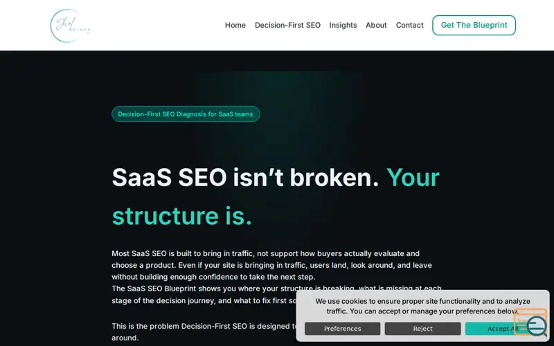 Screenshot of Decision-First SEO Blueprint
