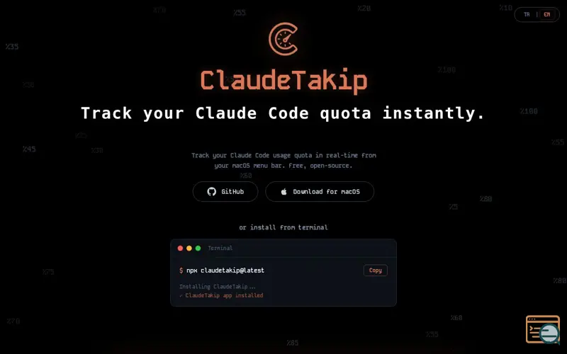 Screenshot of ClaudeTakip