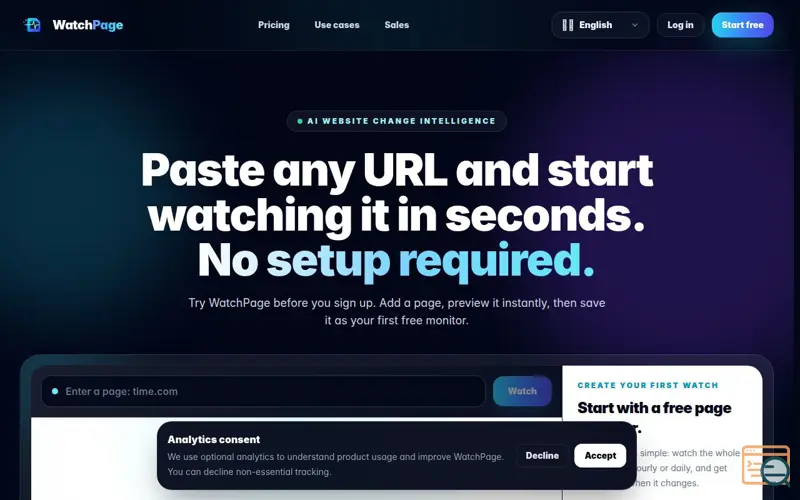 Screenshot of WatchPage