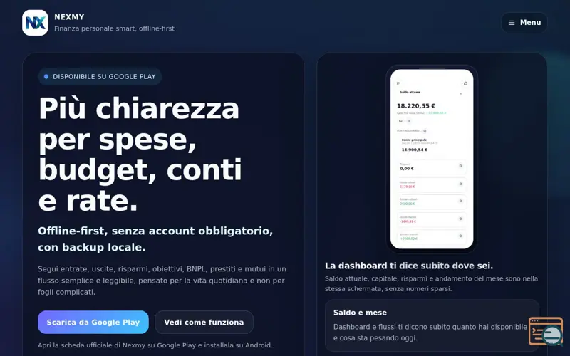Screenshot of Nexmy 
