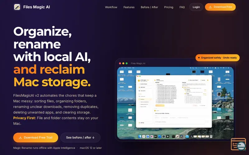 Screenshot of AI File Agent Organizer & System Cleaner