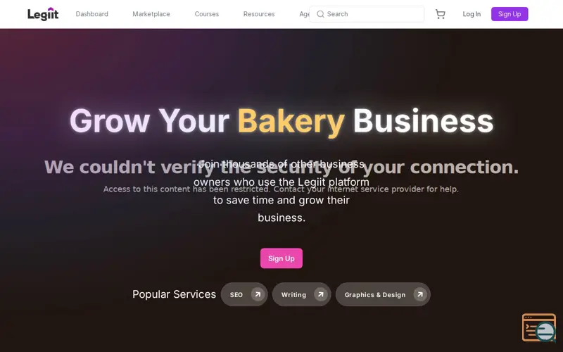 Screenshot of Legiit Marketplace