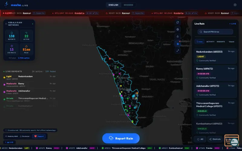 Screenshot of mazha.live